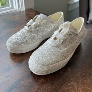 Keds x Kate Spade New York Triple Glitter Platform Sneakers size 8